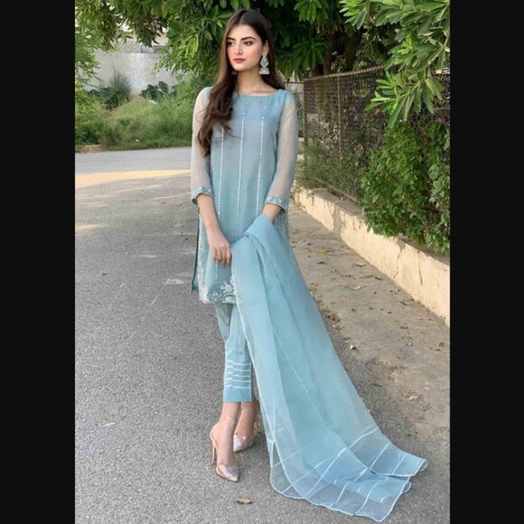 Kenari 3pc Aqua Grey outfit - S - Picture 1 of 3